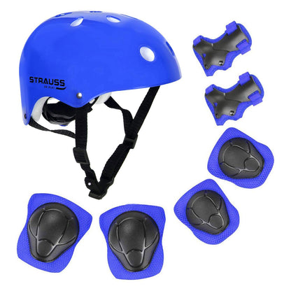 Strauss Protective Gear Set Adjustable Helmet Blue