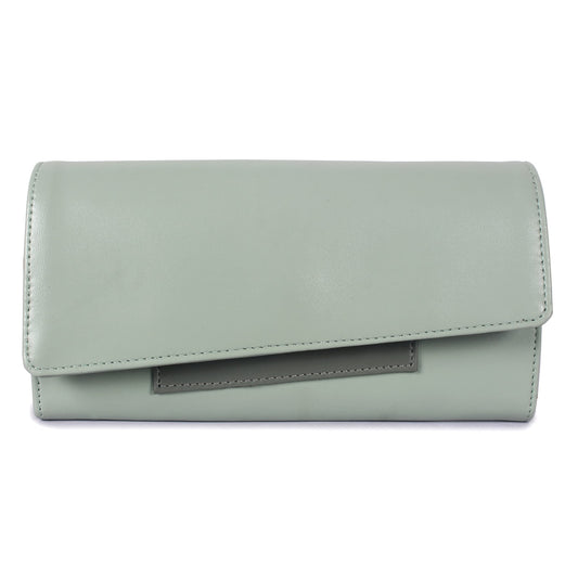 THE CLOWNFISH Gracy Collection Womens Wallet Clutch Ladies Purse with Multiple Card Slots Pistachio Green