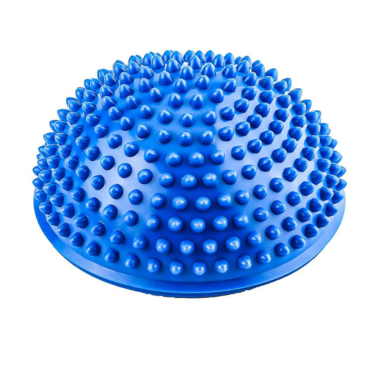 Strauss Hedgehog Balance Pods for Kids & Adults: Foot Massage, Stability Training, Yoga, Gymnastics, Core Strength - Blue