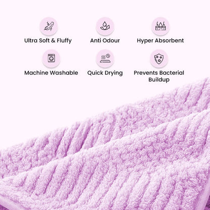 The Better Home Microfiber Bath Towel, Soft, Lightweight, Absorbent, Quick Drying, 140cm x 70cm, Pack of 4 (Pink/Beige) or Pack of 2 (Pink/Green).