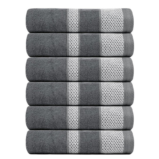 BePlush Zero Twist Bamboo Hand Towels Set of 2 Grey  Ultra Soft Highly Absorbent Quick Dry Anti Bacterial Napkins for Hand Towel  450 GSM 40 X 60 cms