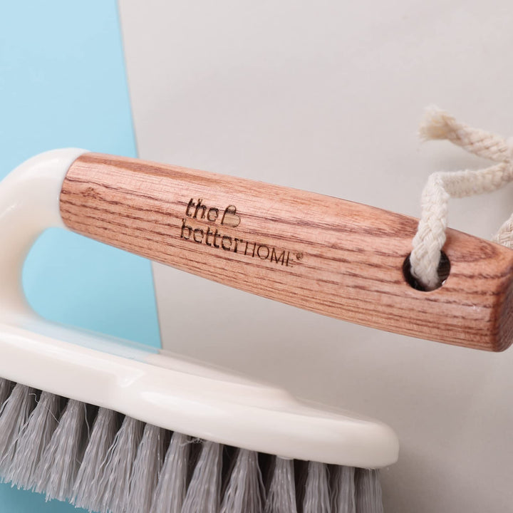 The Better Home Wooden Multi-Purpose Cleaning Brush for Kitchen, Bathroom, All Surfaces, Wet and Dry Tile Cleaner.