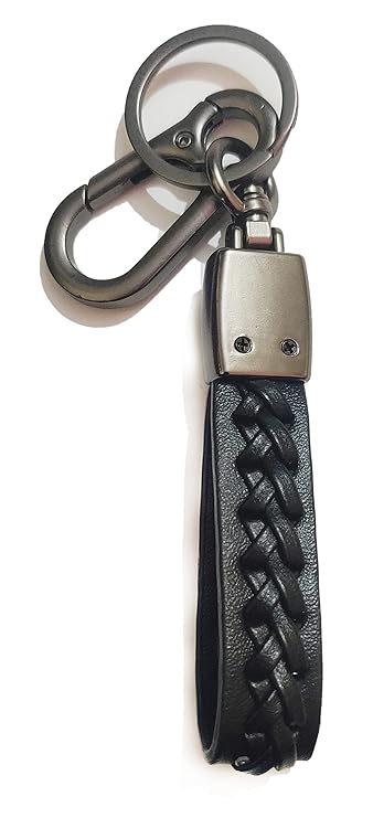 Suzuki leather CAR Keychain in premium Metal finish