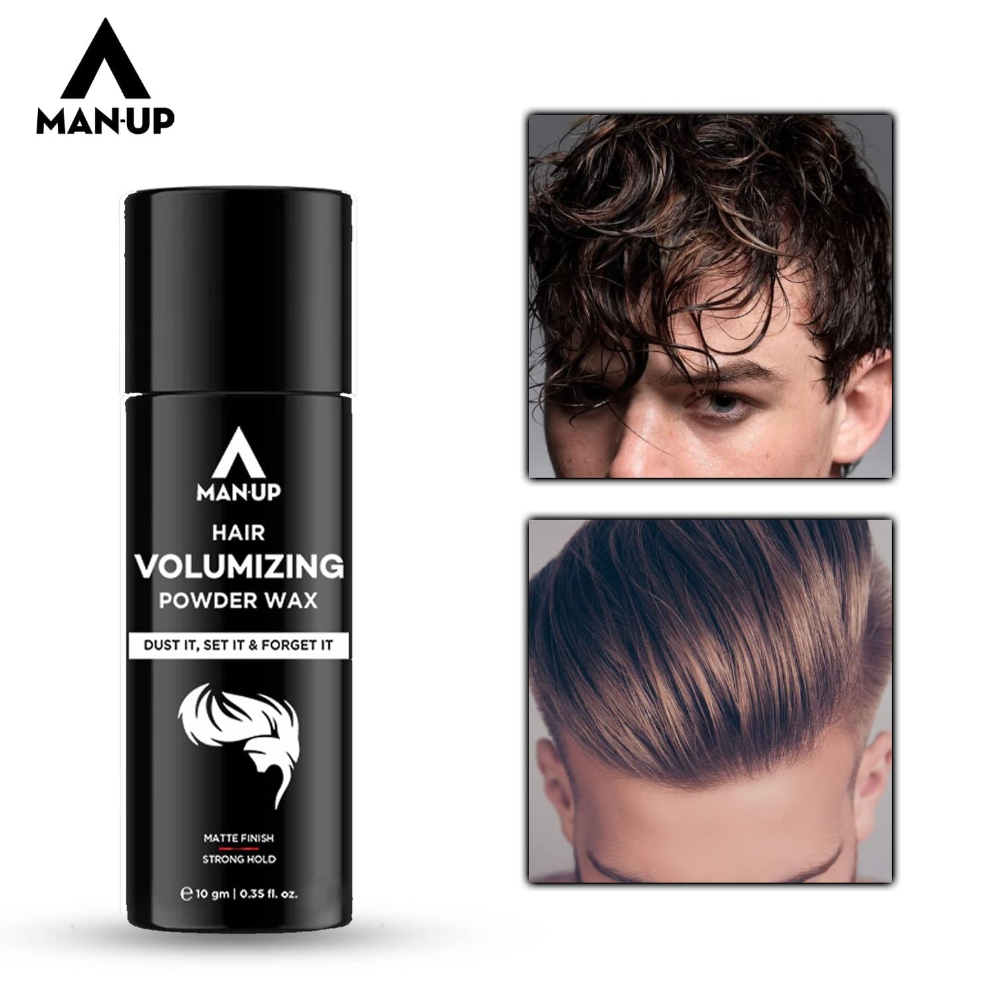Man-Up Hair Volumizing Powder Wax For Men  10gm  Hair Removal Cream Spray  200ml Combo Mens Kit