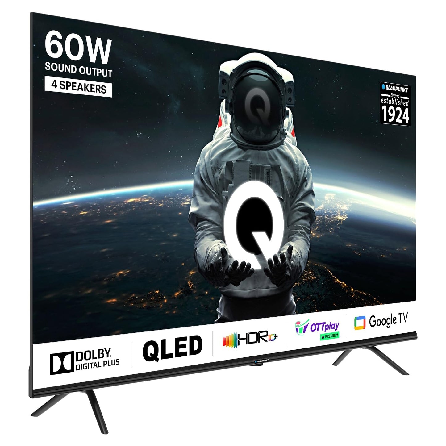 Blaupunkt 126 cm 50 inches Quantum Dot Series 4K Ultra HD QLED Google TV 50QD7010 Black