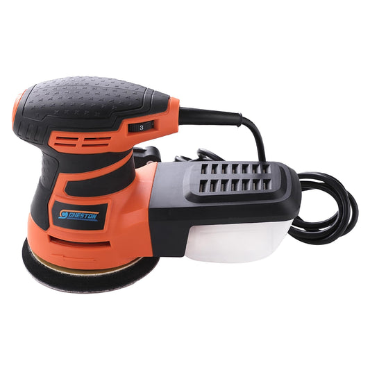 Cheston 350W Random Orbit Sander with 6 Variable Speed  13000RPM  125mm  High-Performance Dust Collection System suitable for Sanding of Wood Wall  Metal Surface