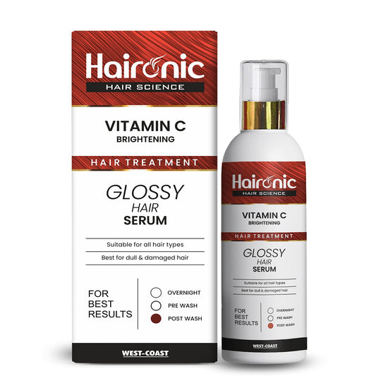 Haironic Vitamin C Hair Brightening Treatment Hair Serum  Control for Dull  Damaged Hair  Hair Fall Control  For Strong Smooth Shiny Hair  100ml