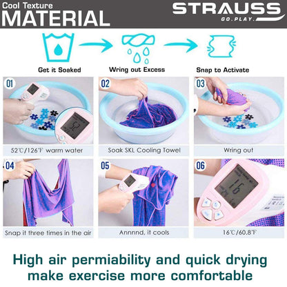 STRAUSS Cooling Towel 80 cm Purple