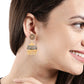 Yellow Chimes Dual Tone Craftsmanship Art Traditional German Silver Oxidized Jhumkas Earrings for Women and Girls