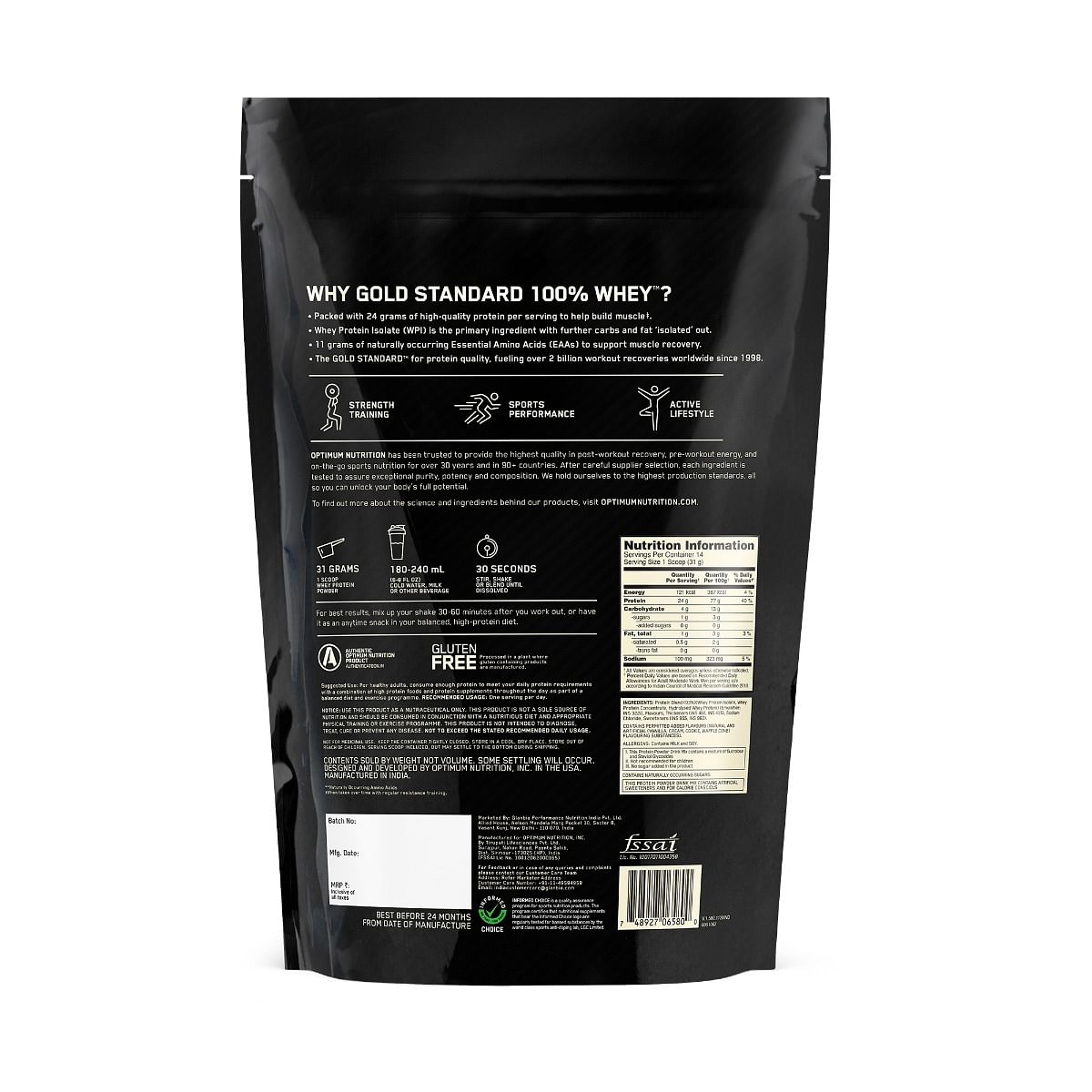 Optimum Nutrition Whey Protein 1lb Vanilla Ice Cream + Nutrabay Creatine Monohydrate 100g Unflavoured Pack of 2 Combo