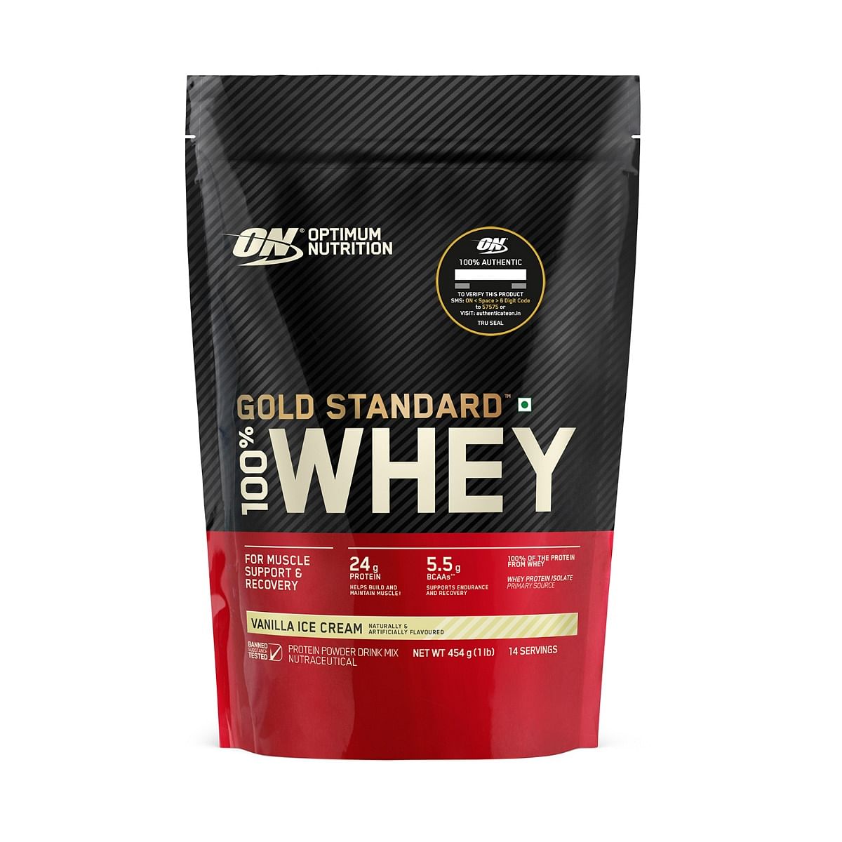 Optimum Nutrition Whey Protein 1lb Vanilla Ice Cream + Nutrabay Creatine Monohydrate 100g Unflavoured Pack of 2 Combo