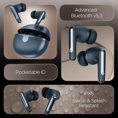 boAt Airdopes 161 ANC Elite  Wireless Earbuds with ANC up to 32dB ENx Technology BEAST Mode