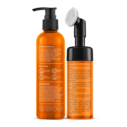 Citrus Burst Combo with Vitamin C Foaming Face Wash  Mandarin Orange  Honey Body Wash Pack of 2