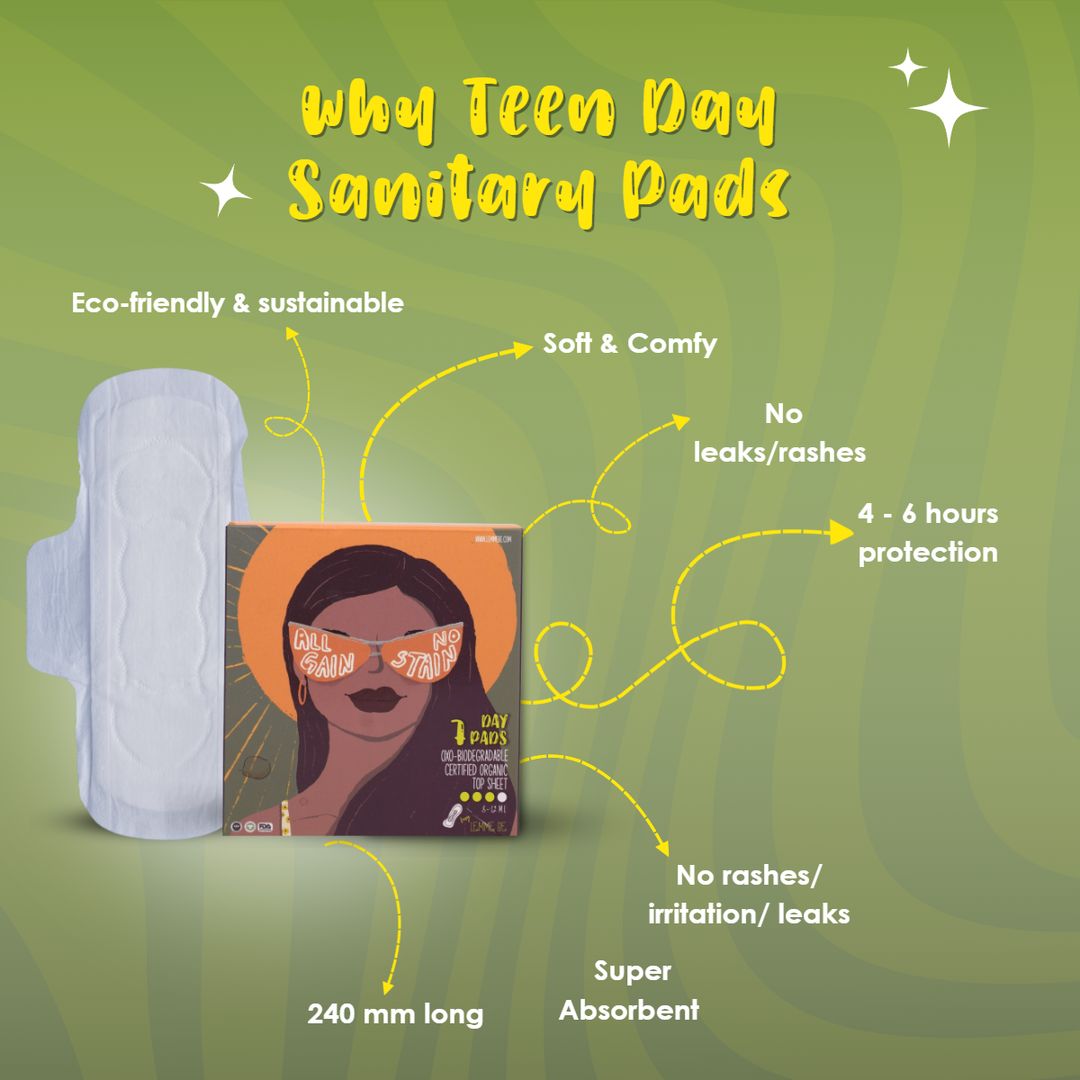 Lemme Be Girls 100 Pure Cotton Day Sanitary Pads