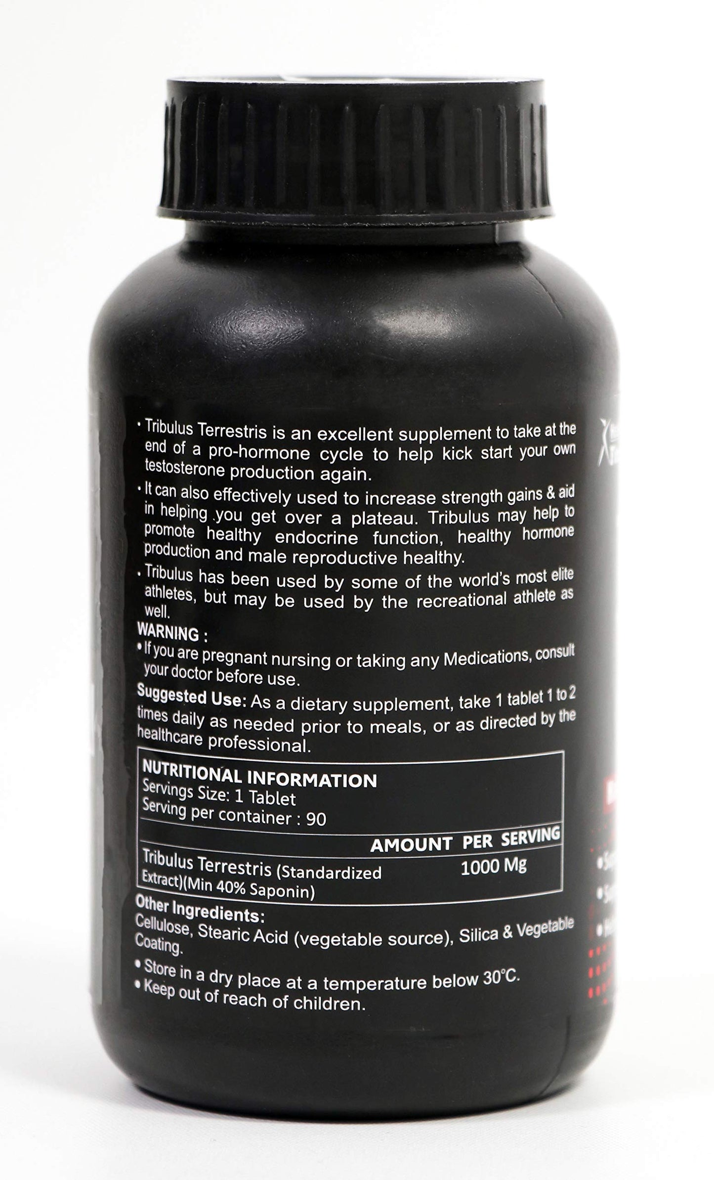 Healthvit Fitness Tribulus Terrestris 1000mg Maximum Strength 40 Saponins  Helps Muscle Development  Enhance Sports Performance - 90 Tablets