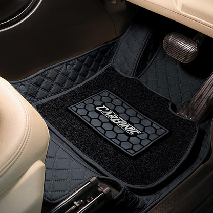 CARBINIC 7D Car Mats for Honda Elevate 2023: 7-layer protection, anti-skid, detachable curly mat, premium double-stitched leather.