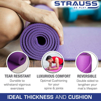 Strauss Yoga Mat 4 mm Purple