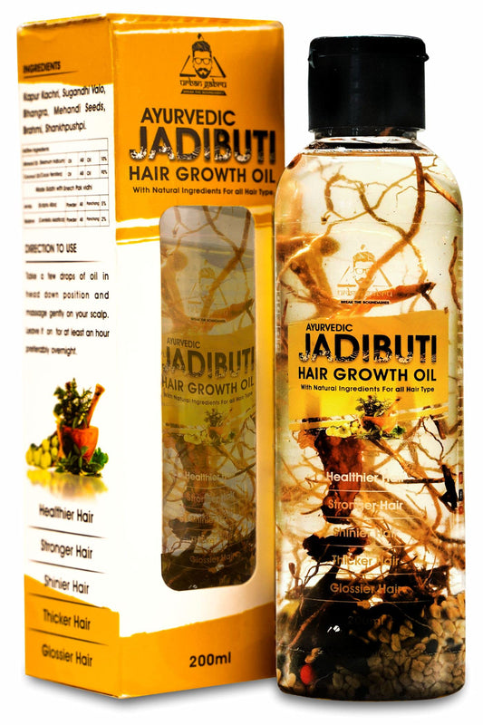 Urbangabru Ayurvedic Jadibuti Hair Oil for Hair Fall Control and hair Growth with Natural Herb - 200ml. Jadibuti Oil200ml  Jadibuti hair Shampoo200ml