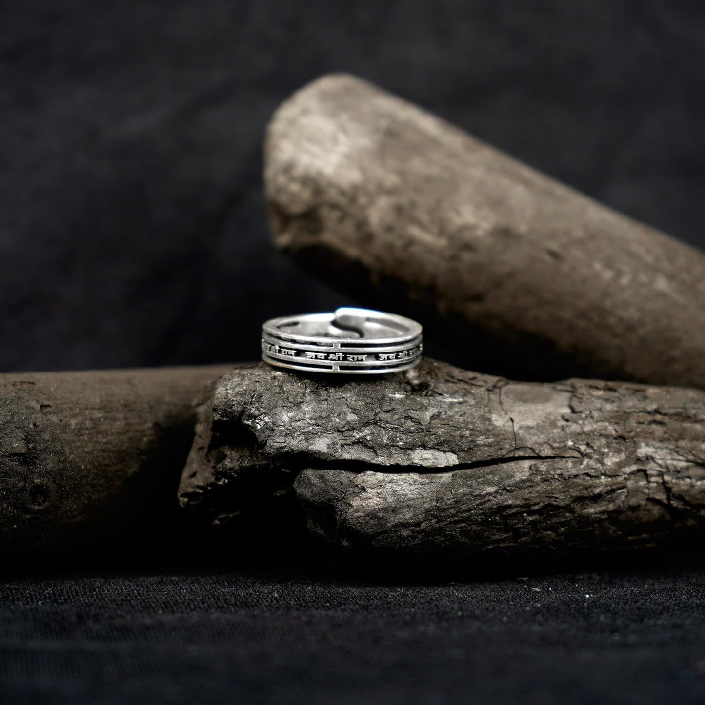 Jai Shree Ram Sterling Silver Wrap Ring for Men  Women