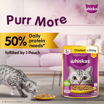 Whiskas Chicken in Gravy Adult Cat Wet Food