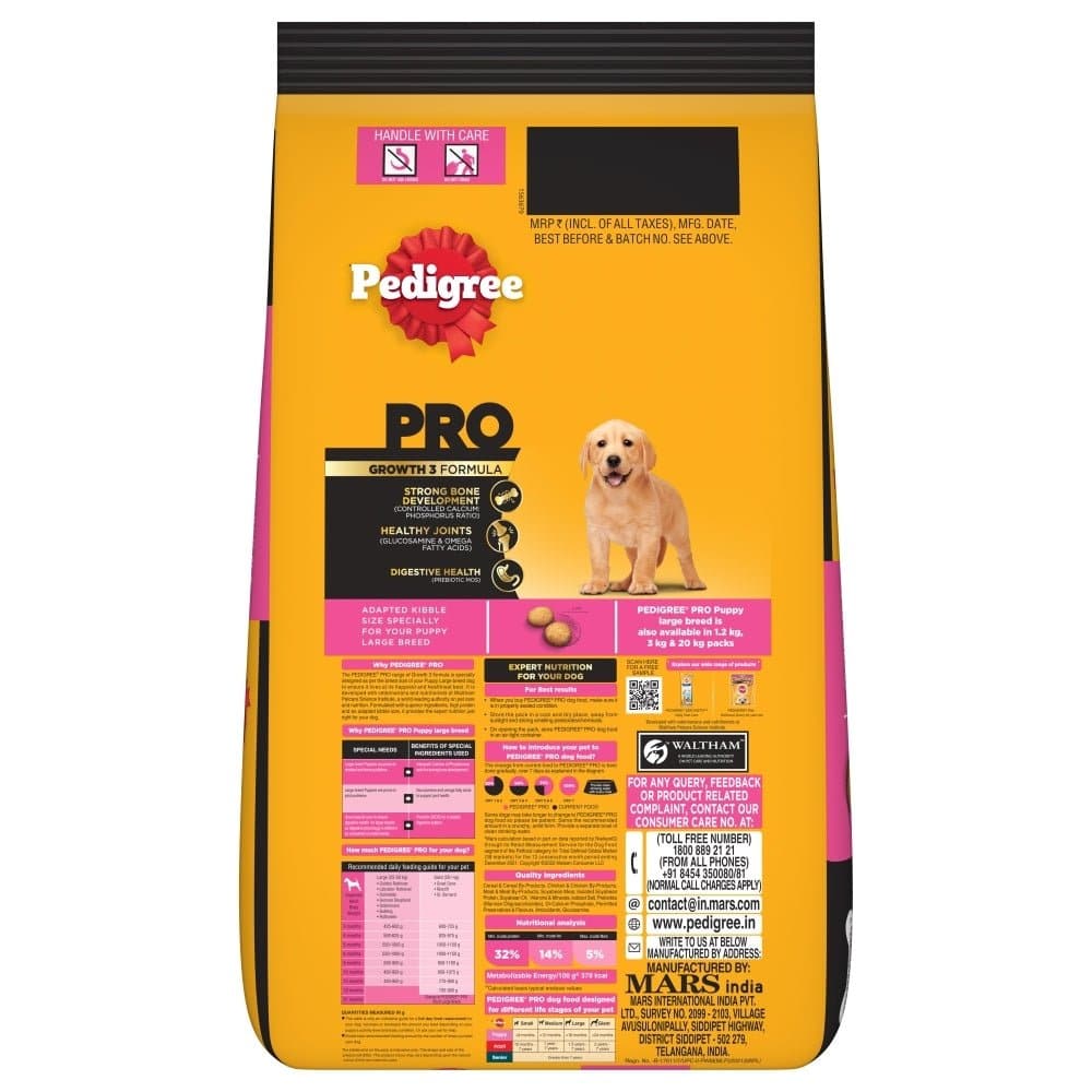 Pedigree PRO Expert Nutrition for Large Breed Puppy3 to 18 MonthsDog Dry Food