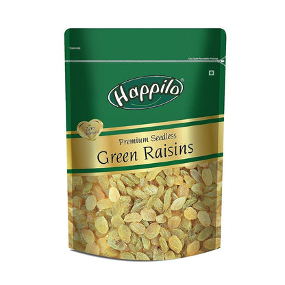 HappiloPremium Seedless Green Raisins 250g Pack of 1