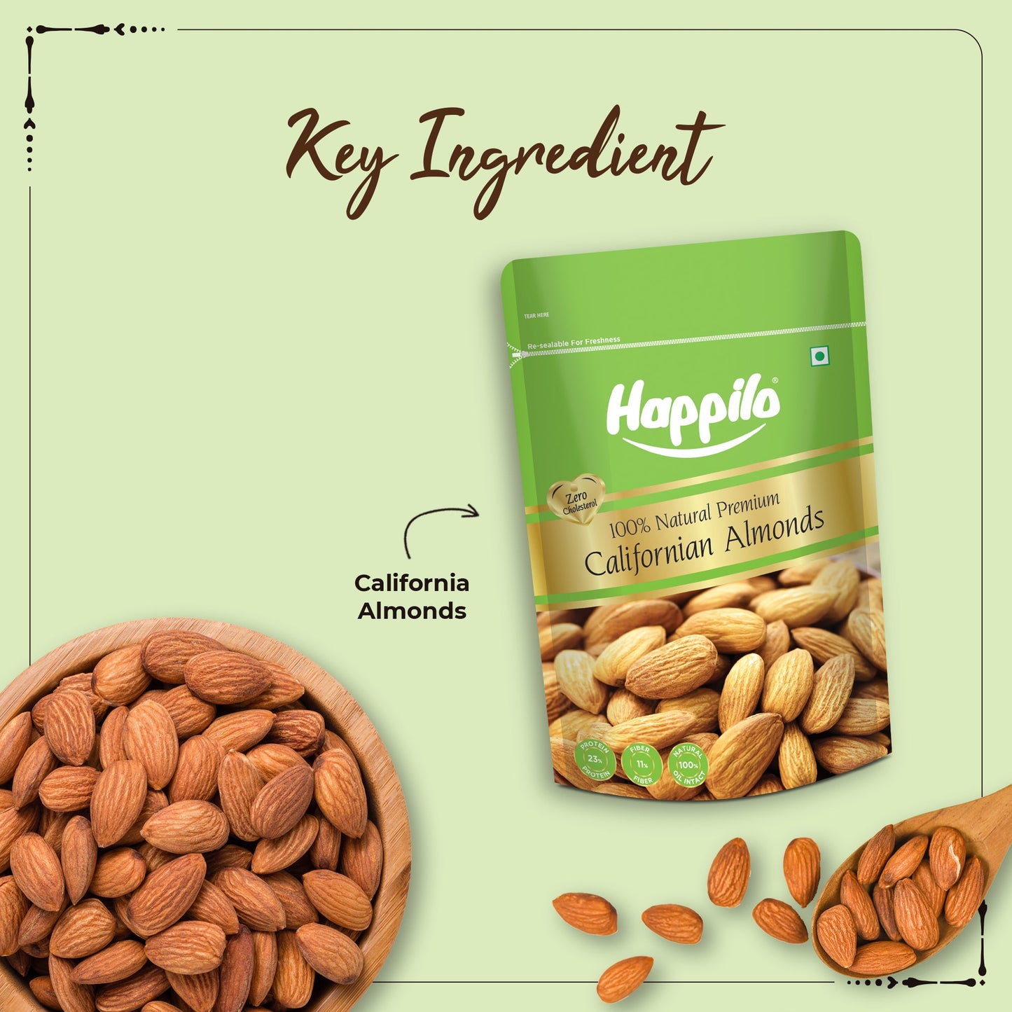 Happilo 100 Natural Premium California Almonds