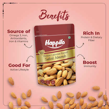 Happilo Roasted  Lightly Salted Premium Californian Almonds