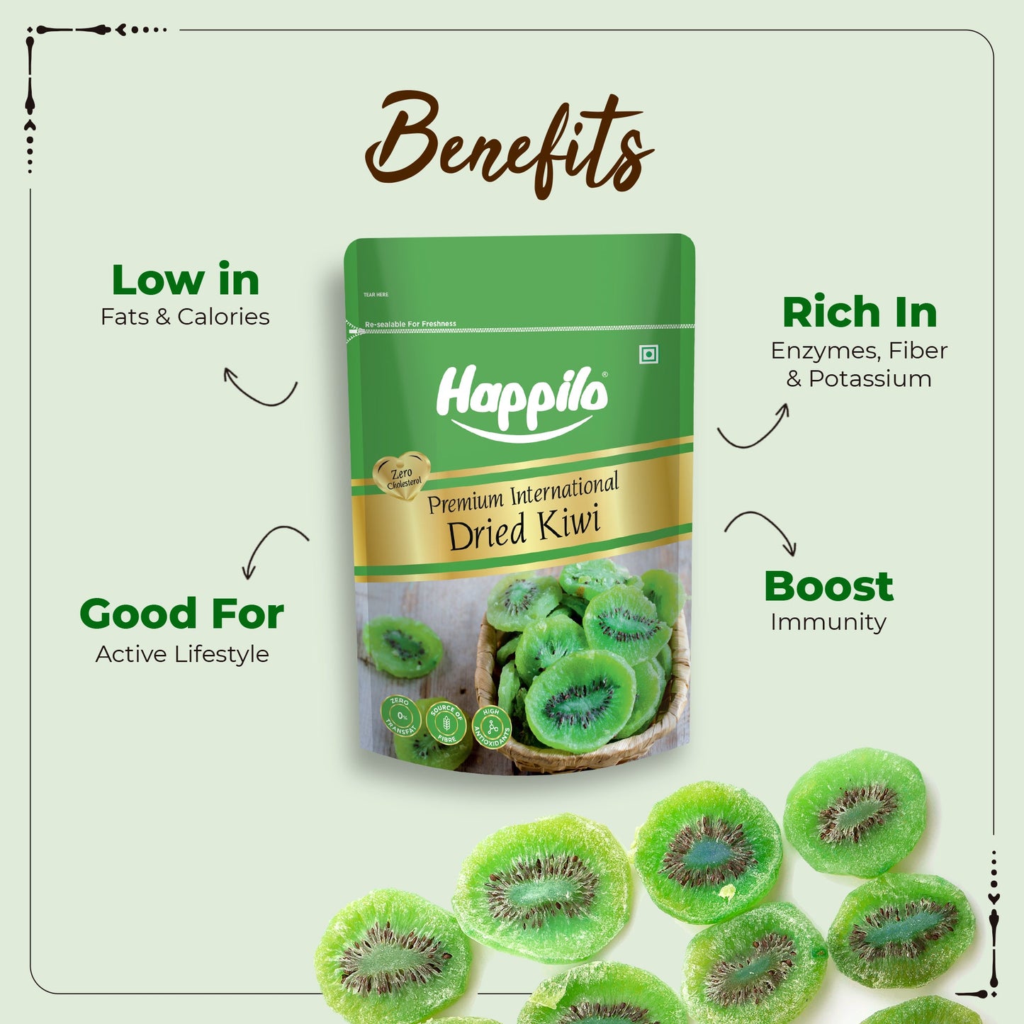 Happilo Premium International Dried Kiwi