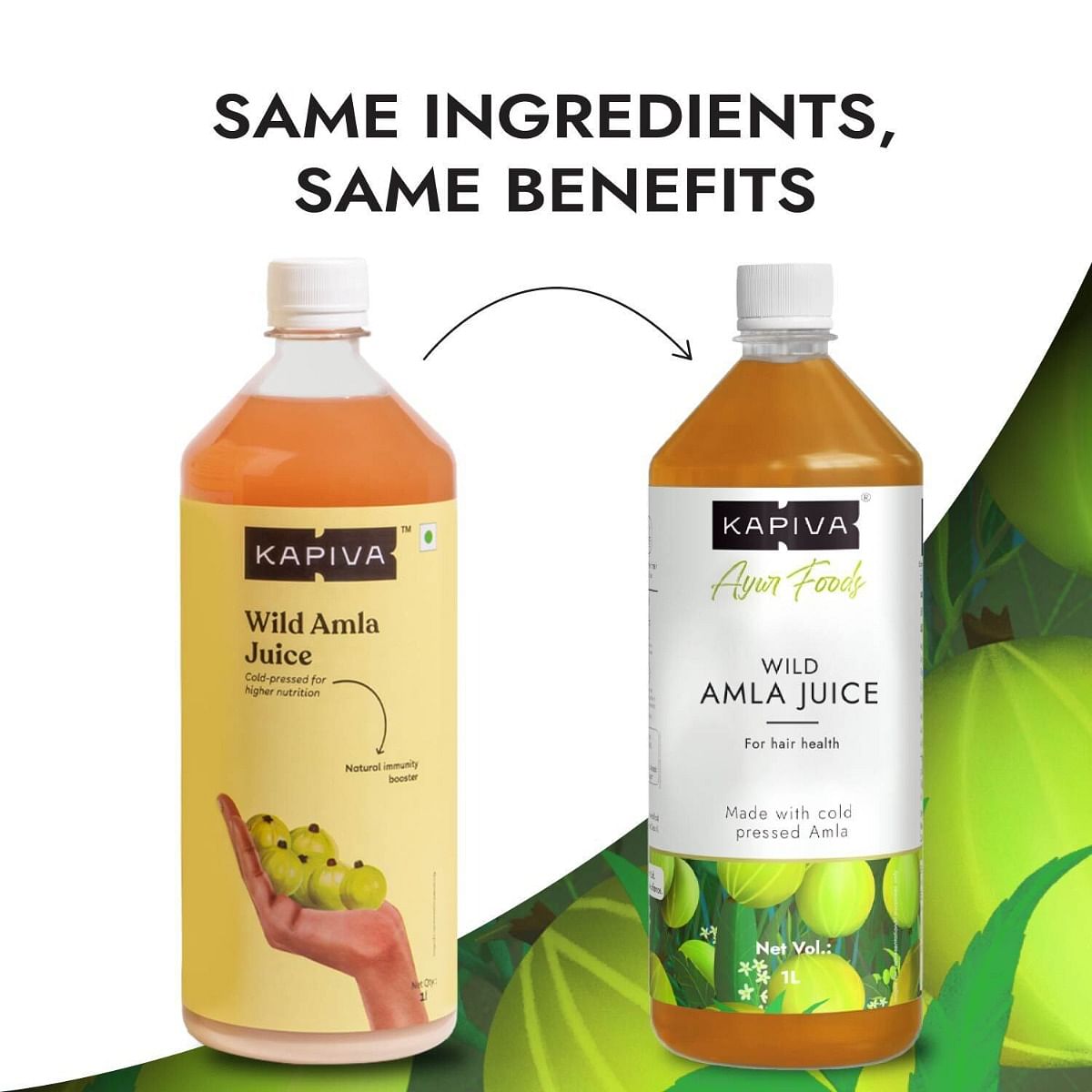 Kapiva Wild Amla Juice 1L  30ml per Serving  healthy Hair