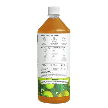 Kapiva Wild Amla Juice 1L  30ml per Serving  healthy Hair