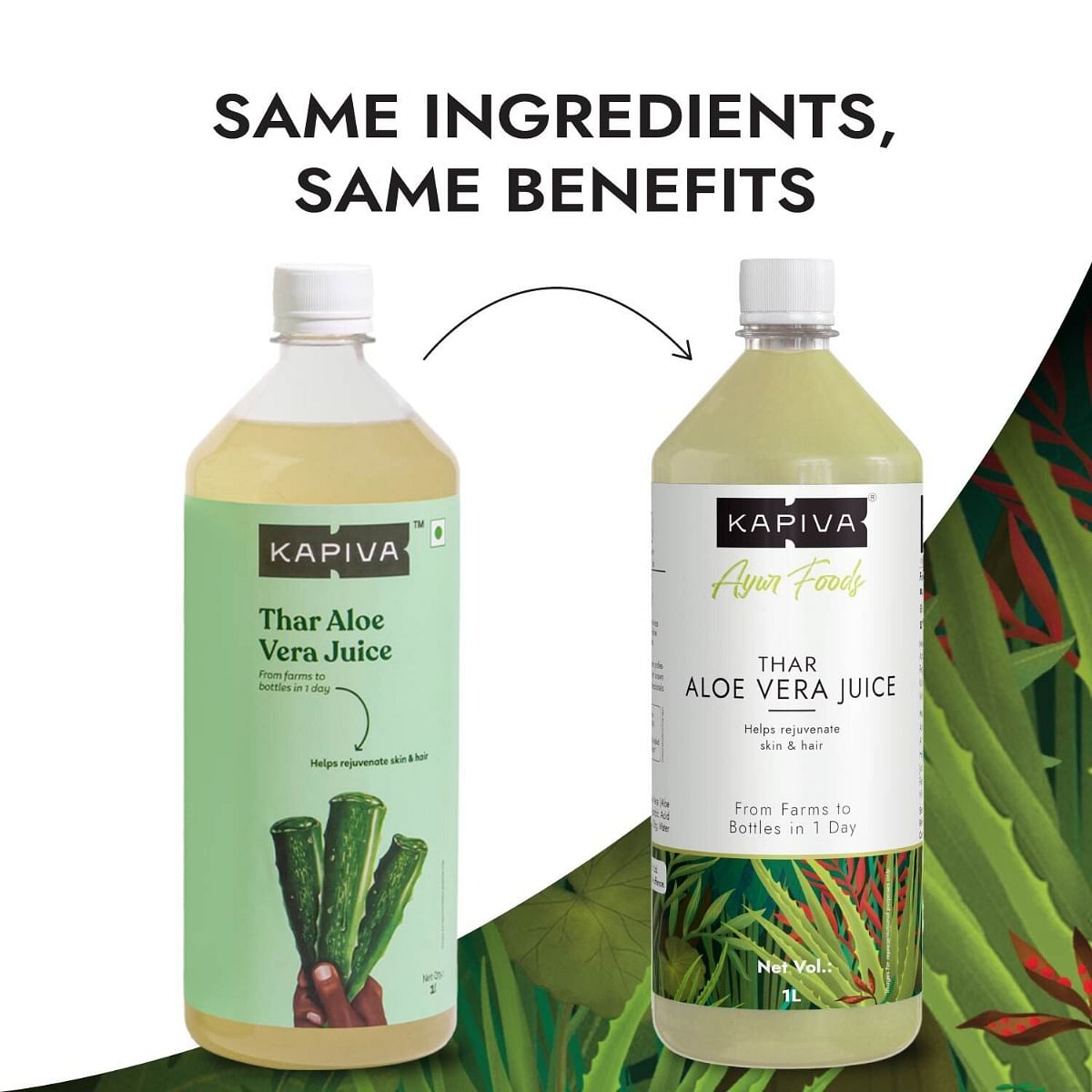 Kapiva Thar Aloe Vera Juice Rejuvenates Skin  Hair 1 L Unflavoured