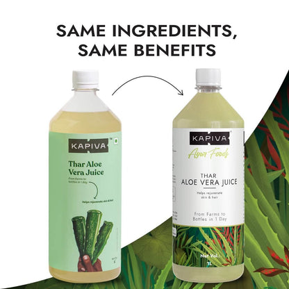 Kapiva Thar Aloe Vera Juice Rejuvenates Skin  Hair 1 L Unflavoured