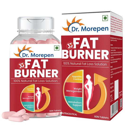 DR. Morepen Fat Burner Tablets 100 Natural  60 Tablets  Appetite Control  Weight Management  Metabolism Support