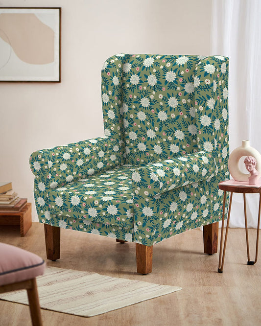 Begum Wing Chair - Spring Marigold Green