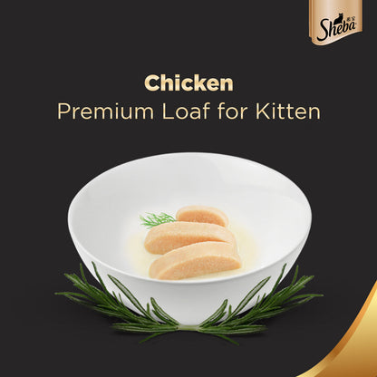 Sheba Chicken Loaf Rich Premium Kitten 2 to 12 Months Fine Cat Wet Food