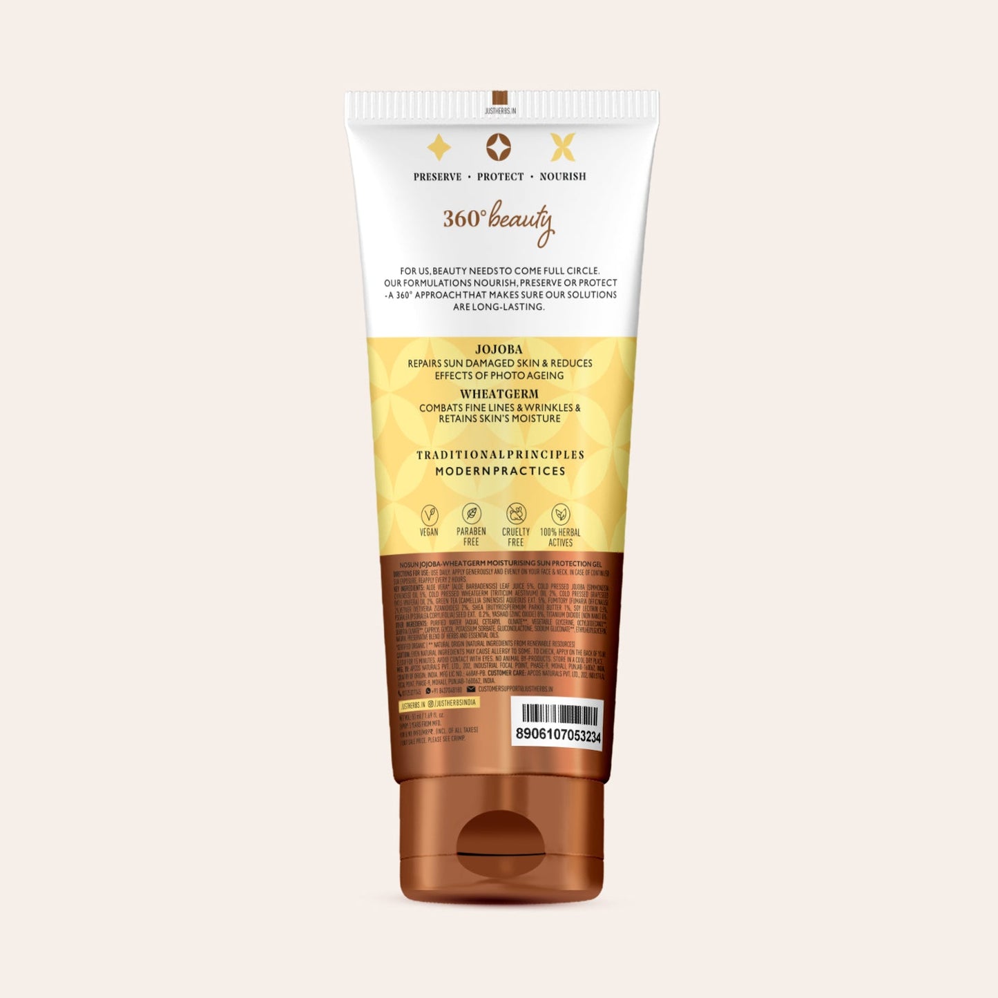 Moisturising Sunscreen Gel with SPF 35 PA with Jojoba and Wheatgerm