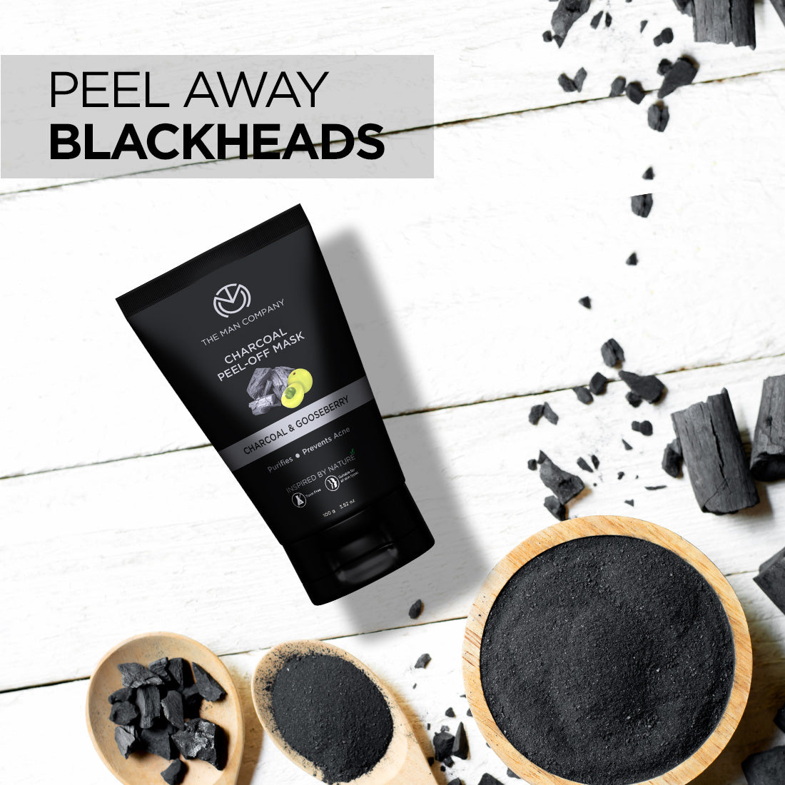 Charcoal Peel Off Mask  Charcoal  Gooseberry