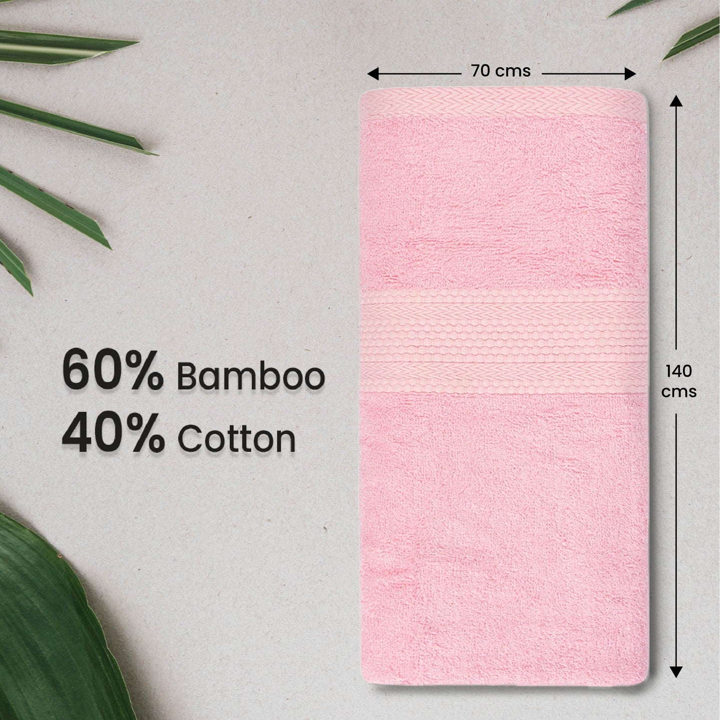 BePlush Bamboo Towels for Bath  Ultra Soft Highly Absorbent Quick Dry Anti Bacterial Bamboo Bath Towel for Men  Women  450 GSM 27 x 55 Inches 2 Pink  Sky Blue