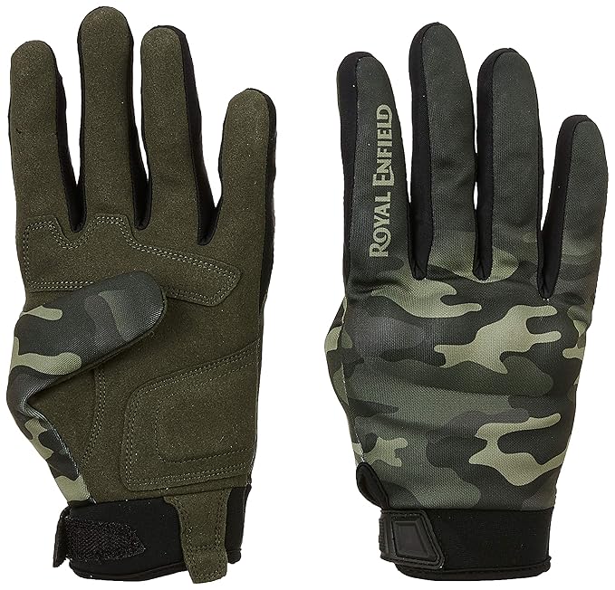 Royal Enfield Olive Polyster Riding Gloves for Men RRGGLH000024