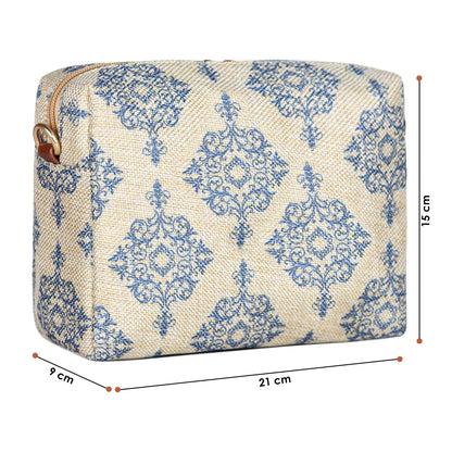 THE CLOWNFISH Isla Printed Handicraft Fabric Crossbody Sling Bag for Women with Adjustable Strap, Off White