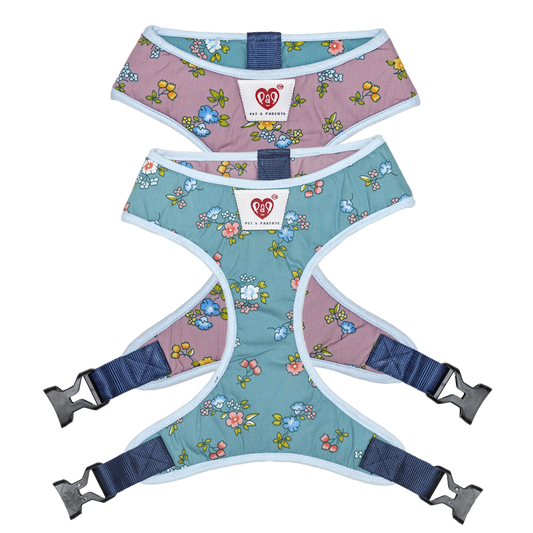Pet And Parents Dainty Floral Reversible Harness for Dogs
