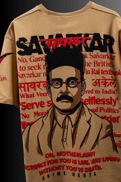 Proudly Patriotic Veer Savarkar Tee - Puff Print