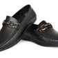 Classic Loafers for Men with Metallic Buckle  Black