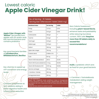 Apple Cider Vinegar with Probiotics  Prebiotics  Apple Flavour