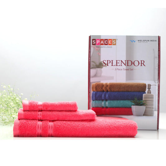 Welspun Splendor 3 Pcs Cotton Towel Set