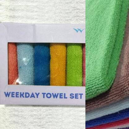 Welspun Weekday Face Towel 7 Pcs Set