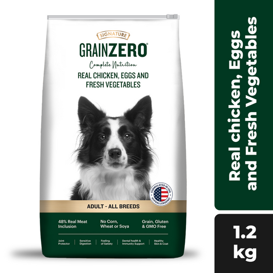 Signature Grain Zero Real Chicken Egg and Vegetables Adult Dog Dry Food