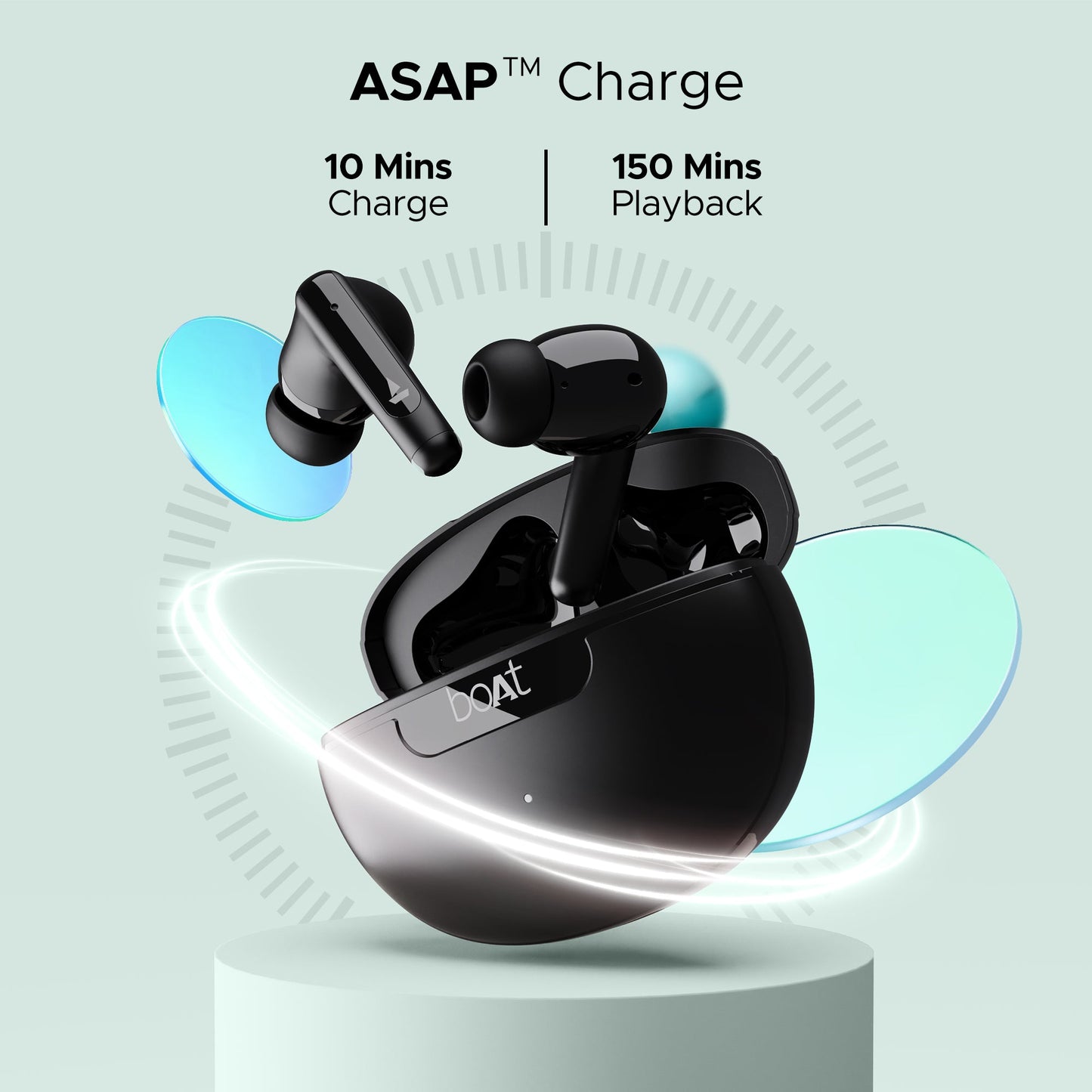 boAt Airdopes 161 ANC  Wireless Earbuds with Active Noise Cancellation up to 32dB ENx Technology ASAP Charge