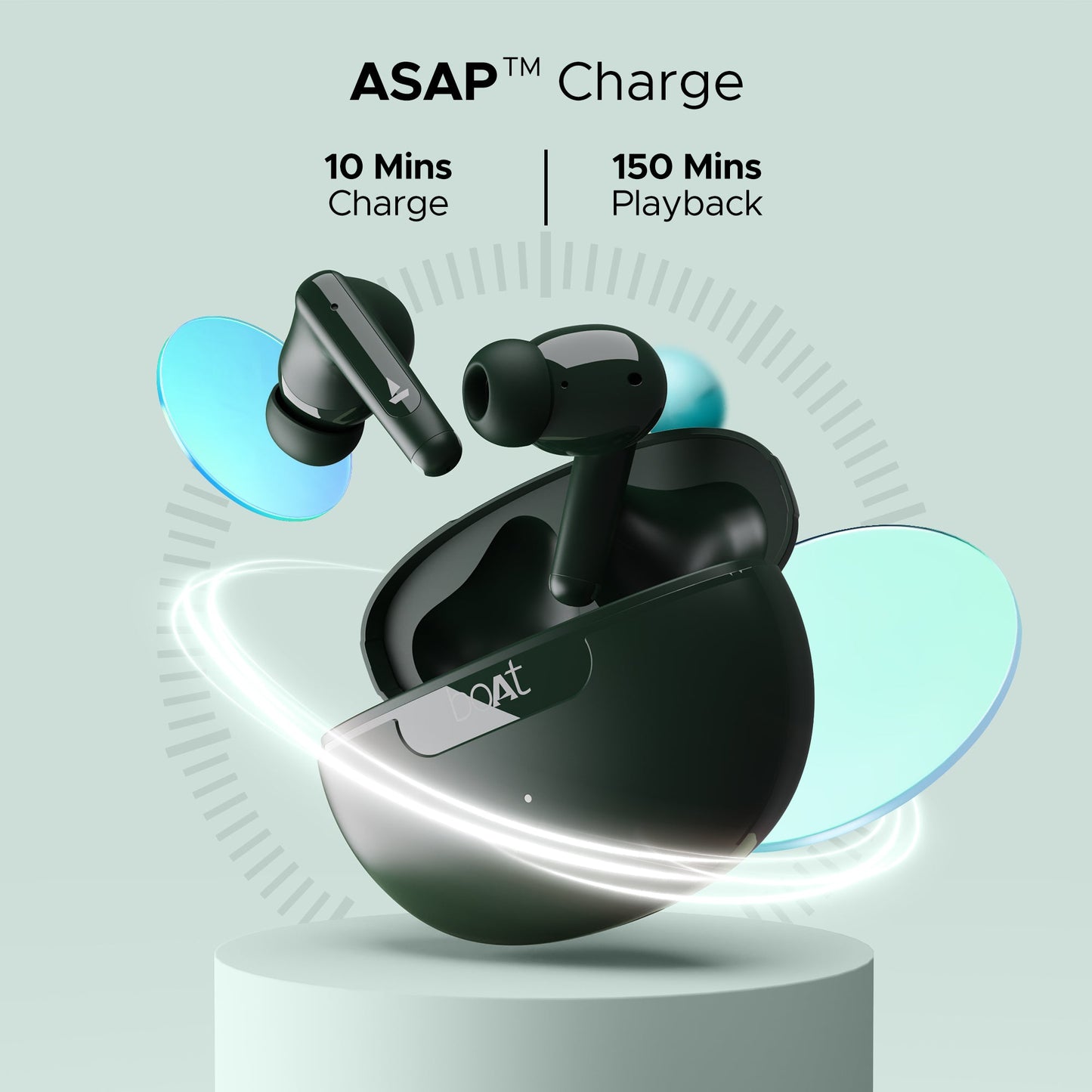 boAt Airdopes 161 ANC  Wireless Earbuds with Active Noise Cancellation up to 32dB ENx Technology ASAP Charge